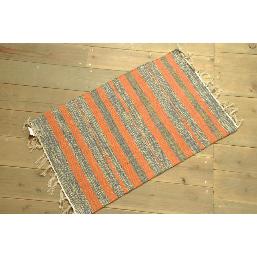 欠品中　　ラグマット　レッドオレンジ系カラー　 50cmx80cm